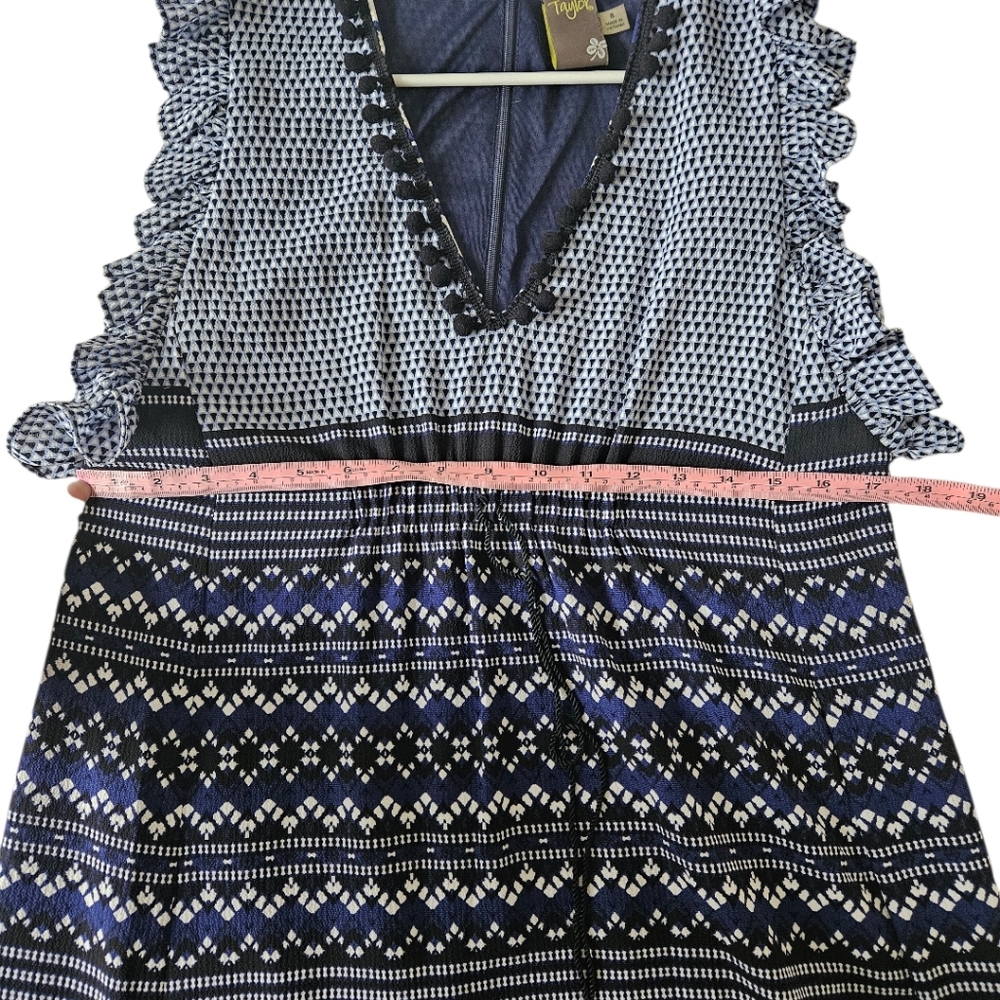 Taylor Ruffle Sleeve Mix Print V-Neck Maxi Dress - Picture 8 of 8